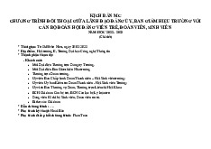 Kịch bản Hội nghị Đối thoại giữa Lãnh đạo và Đoàn viên 2022-2023