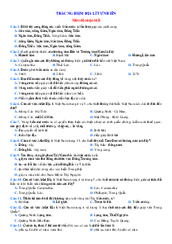 TOP 45 câu trắc nghiệm địa lí tự nhiên 12 mức nhận biết (có lời giải chi tiết)