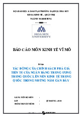 báo cáo tác động của chính sách phá giá - môn kinh tế vĩ mô