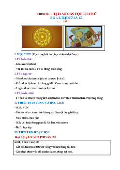 Giáo án Lịch Sử 6 chân trời sáng tạo cả năm phương pháp mới rất hay-Bộ 2