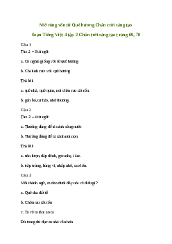 Soạn bài Luyện từ và câu: Mở rộng vốn từ Quê hương - Tiếng Việt 4 Chân trời sáng tạo