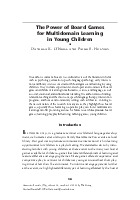 The Power of Board Games for Multidomain Learning in Young Children