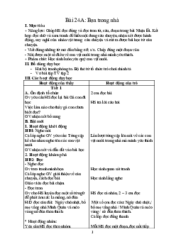 Giáo án môn Tiếng Việt 1 - Tuần 24 | sách Cùng học để phát triển năng lực