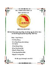 Bài tập nhóm Khái niệm hợp đồng và những nguyên tắc cơ bản của hệ thống pháp luật hợp đồng Việt Nam môn Luật dân sự | Học viện Tòa án