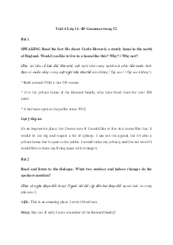 Giải Tiếng Anh 11 Unit 4: 4D Grammar | Friends Global