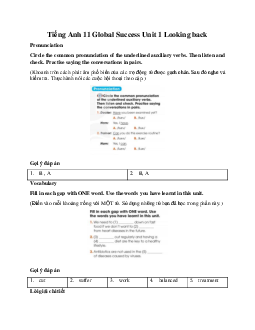 Giải Unit 1 Looking back | Tiếng Anh 11 Global Success