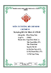 Báo cáo về Chủ nghĩa xã hội môn Tư tưởng Hồ Chí Minh | Trường Đại học Kiến trúc Đà Nẵng