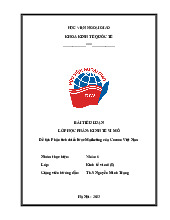 Bài tiểu luận Phân tích chiến lược Marketing của Cocoon Việt Nam môn Kinh tế vi mô | Học viện Ngoại giao