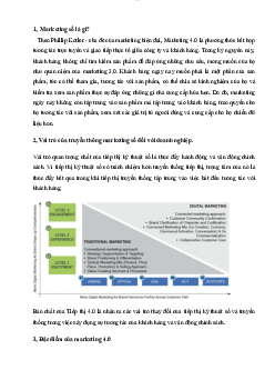 Truyền thông marketing 4.0 của M.Porter. Là sự chuyển đổi giữa truyền thông marketing 3.0 sang 4.0 | Quản trị chuỗi cung ứng | Đại học Thương mại