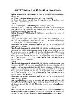 Giải VBT Sinh học 9 bài 12: Cơ chế xác định giới tính