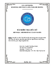 Tiểu luận Tìm hiểu và viết về vấn đề ô nhiễm môi trường nơi em và người thân sinh sống, đề xuất các giải pháp giảm thiểu tác hại để bảo vệ môi trường, làm cho không gian sống trong lành hơn | Đại học Mỏ – Địa chất