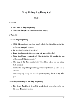 Tả cảnh dòng sông Hương | Tập làm văn lớp 5