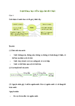 Giải Khoa học lớp 4 Ôn tập chủ đề Chất | Cánh diều