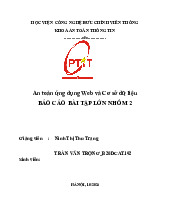 Báo cáo Nghiên cứu về OTP môn An toàn ứng dụng web và cơ sở dữ liệu | Học viện Công Nghệ Bưu Chính Viễn Thông
