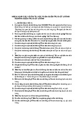 Ngân hàng câu hỏi ôn thi học phần: quản trị chất lượng bộ môn: quản trị chất lượng |Đại học Thương Mại