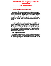 KINH TẾ VĨ MÔ - Chuyên Đề 1: Phân Tích Sản Lượng Cân Bằng