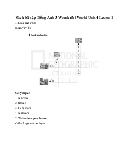 Giải SBT Tiếng Anh 3 Wonderful World Unit 4 My house Lesson 1