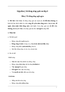 Dàn ý tả dòng sông (8 mẫu) | Tập làm văn lớp 5