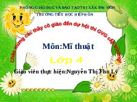 Giáo án điện tử Mĩ thuật 4 Bài 3 Chân trời sáng tạo: Tranh chân dung nhân vật