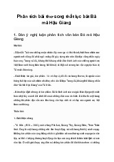 Phân tích bài thơ song thất lục bát Bà má Hậu Giang | Văn Mẫu 9