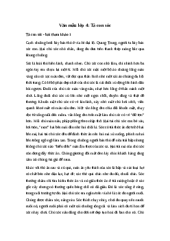 Tả con sóc mà em từng nhìn thấy | Tập làm văn 4