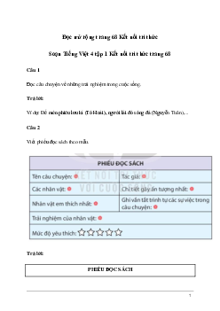 Soạn bài Đọc mở rộng trang 68 | Kết nối tri thức