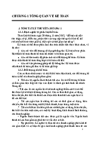 Chương 1 :Tổng quan về kế toán học phần Nguyên lý kế toán