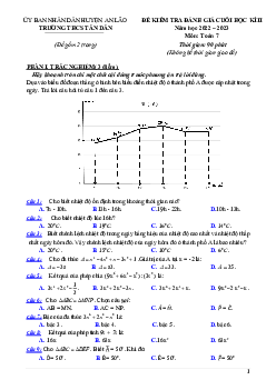 Đề cuối học kỳ 2 Toán 7 năm 2022 – 2023 trường THCS Tân Dân – Hải Phòng