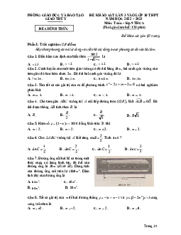 Đề khảo sát Toán vào 10 năm 2023 lần 3 phòng GD&ĐT Giao Thuỷ – Nam Định