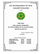 Chủ đề Hạ tầng cơ sở của Logistic trong thương mại điện tử môn Thương mại điện tử  | Học viện Nông nghiệp Việt Nam