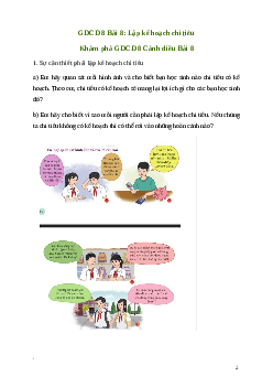 Giải GDCD 8 Bài 8: Lập kế hoạch chi tiêu | Cánh diều