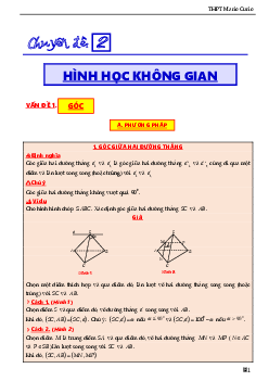 Các dạng bài tập hình học không gian