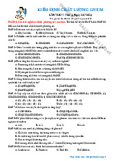 Bài tập trắc nghiệm kiểm định chất lượng môn Hoá hữu cơ | Đại học Bách Khoa Hà Nội