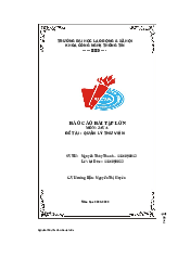 Báo cáo bài tập lớn Java - Công nghệ thông tin | Đại học Lao động - Xã Hội