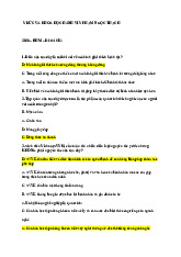 Đề thi cuối kì y đức và khoa học hành vi | Đại học Y khoa Phạm Ngọc Thạch