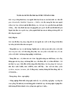 Sinh học 10 Bài 1: Giới thiệu khái quát môn sinh học - Kết Nối Tri Thức