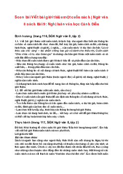 Soạn bài Viết bài giới thiệu một cuốn sách | Ngữ văn 8 sách Bài 9: Nghị luận văn học Cánh Diều