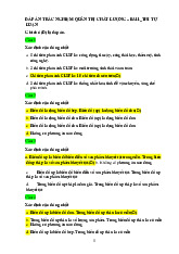 Đáp án trắc nghiệm ôn tập môn Quản trị chất lượng  | Trường đại học Mở Hà Nội