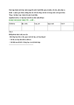 Giải SGK môn Tiếng việt 2 - Lập danh sách học sinh | Cánh Diều