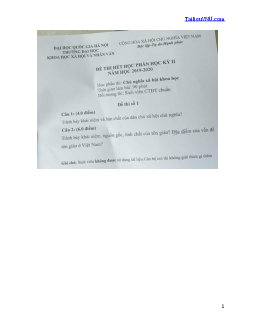 Tổng hợp Đề thi Chủ nghĩa xã hội khoa học | Trường Đại học KHXH&NV