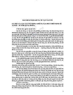 Nghiệp vụ vận tải - Kinh tế vận tải & logistics | Trường Đại học Giao thông Vận Tải