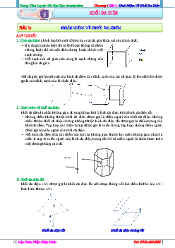 Bài tập khối đa diện và thể tích khối đa diện – Diệp Tuân