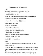 Ý nghĩa của việc học tập chủ nghĩa Mác - Lênin đối với bản thân sinh viên.