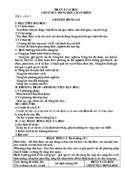 Giáo án Vật lí 10 cả năm PTNL theo phương pháp mới.