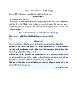 Giải SGK môn Tiếng Việt lớp 2 - Bài 4: Bên cửa sổ | Chân trời sáng tạo