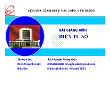 Bài giảng môn Điện tử số | Học viện Công Nghệ Bưu Chính Viễn Thông