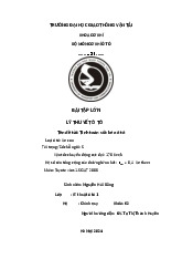 BTL LTOT Kỹ Thuật Ô Tô: Tính Toán Sức Kéo Ô Tô 211300584. Môn Lý thuyết ô tô | Trường Đại học Giao thông Vận tải.