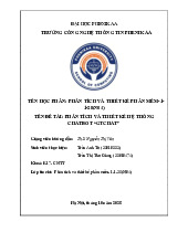 Báo cáo đề tài Phân tích và thiết kế hệ thống chatbot môn Phân tích và thiết kế phần mềm | Đại học Phenika