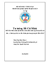 “Bao nhiêu lợi ích đều vì dân. Bao nhiêu quyền hạn đều của dân… Chính quyền từ xã đến Chính phủ trung ương do dân cử ra” | Bài tập lớn môn Tư tưởng Hồ Chí Minh