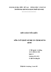 Tiểu luận cuối kì môn giới thiệu ngành tài chính ngân hàng - Lý thuyết tài chính | Trường Đại học Ngân hàng Thành phố Hồ Chí Minh